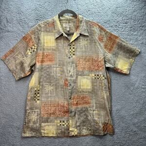 Tori Richard Men's Large 100% Cotton Short Sleeve Button Up Hawaiian Shirt Beach